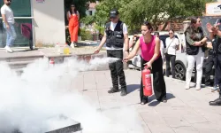 Ankara Keçiören'de personele afet ve yangın eğitimi