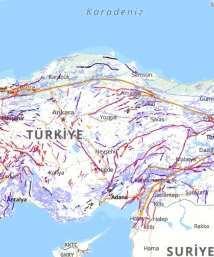 Türkiye'nin diri fay haritası güncellendi... Diri faylar 700'e yükseldi!