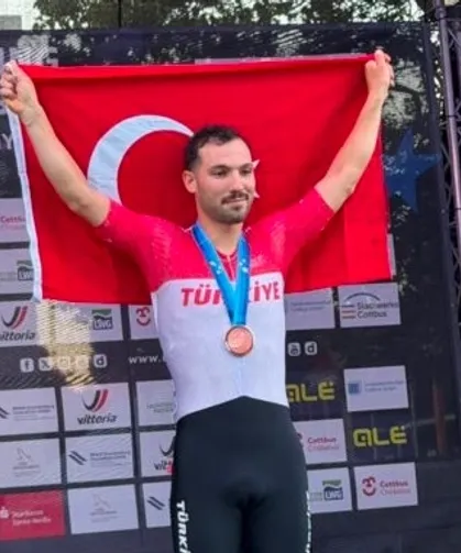 Konya Büyükşehirli milli bisikletçi Avrupa'da zirvede