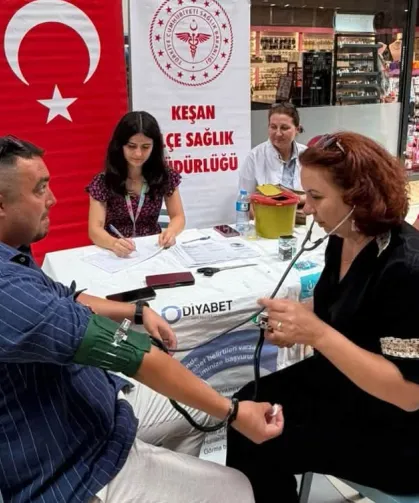 Edirne Keşan'da sağlık taraması