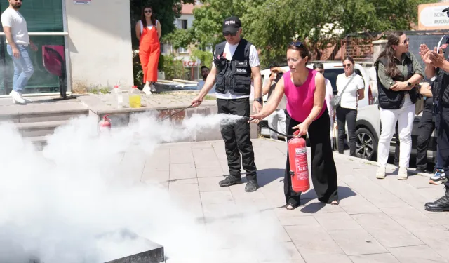 Ankara Keçiören'de personele afet ve yangın eğitimi
