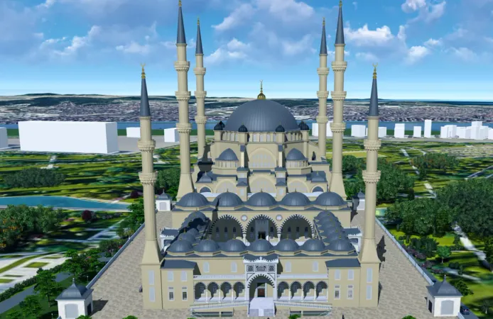 Gebze Millet Bahçesi Camii yükseliyor