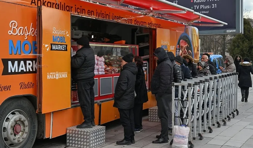 Ankaralılarla ete Mobil Market'le kavuştu