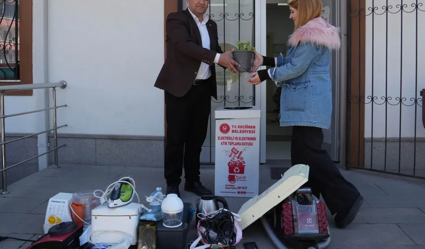 Keçiören'de elektronik atık kampanyasına yoğun ilgi