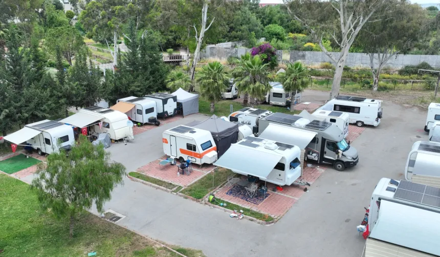 Karavan tutkunlarının bayram rotası Antalya oldu