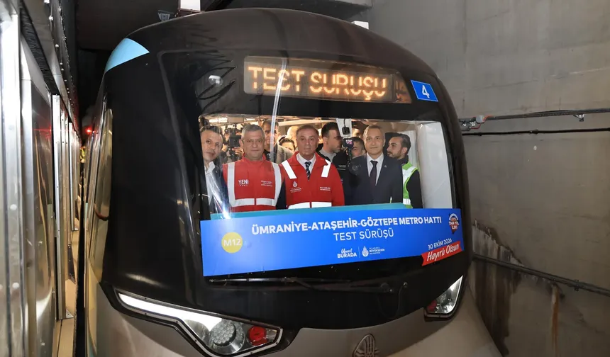 O hatta test sürüşü yapıldı... İstanbul'da metro için geri sayım