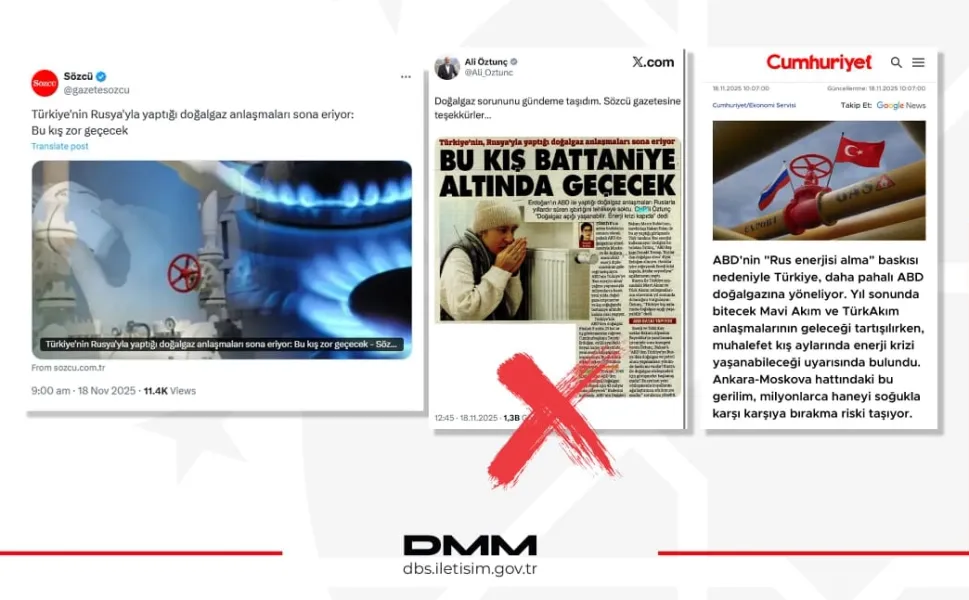 'Rus gazı kesiliyor, enerji krizi lapıda' iddialarına yalanlama