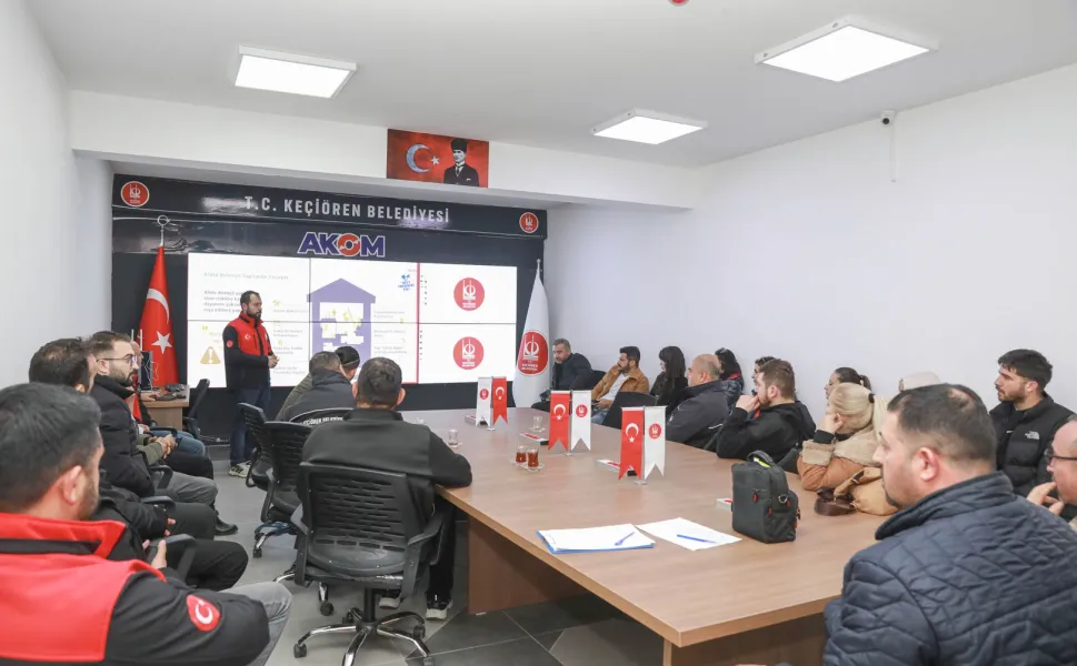 Keçiören Belediyesi'nden personele yangın söndürme eğitimi