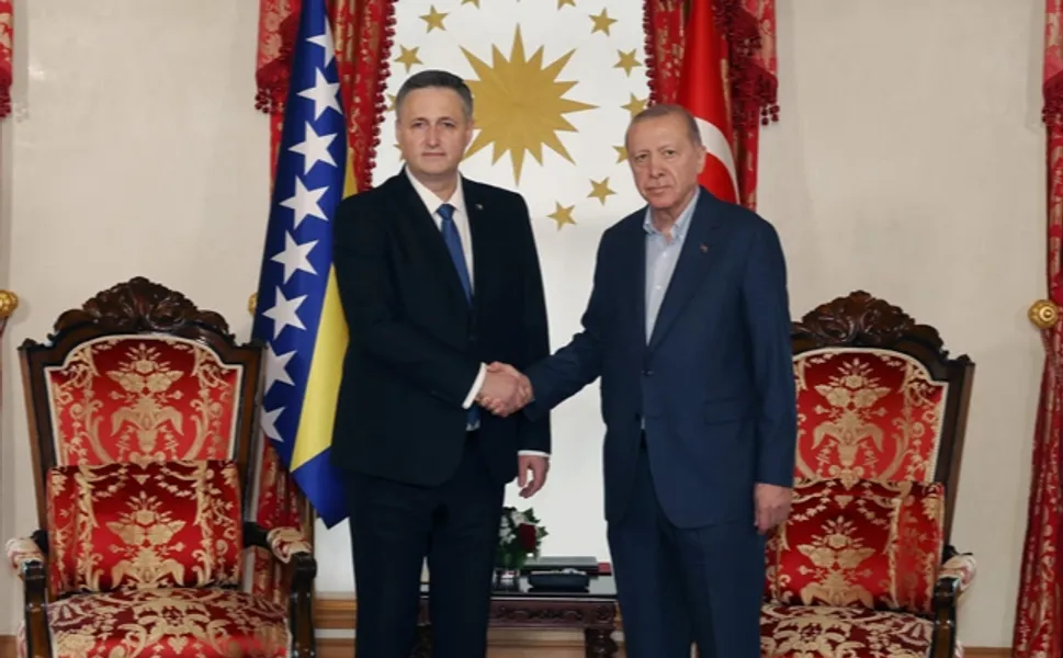 Cumhurbaşkanı Erdoğan, Beçiroviç'i Dolmabahçe'de ağırladı