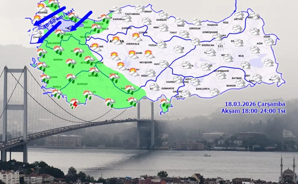 Hava değişiyor, yağmur geliyor