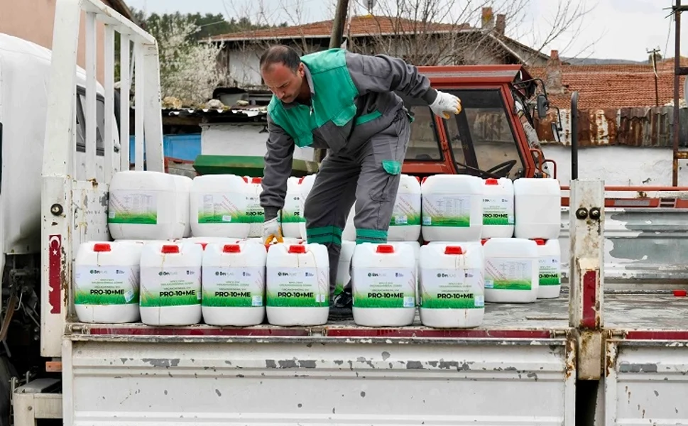 Ankaralı üreticiye sıvı gübre desteği