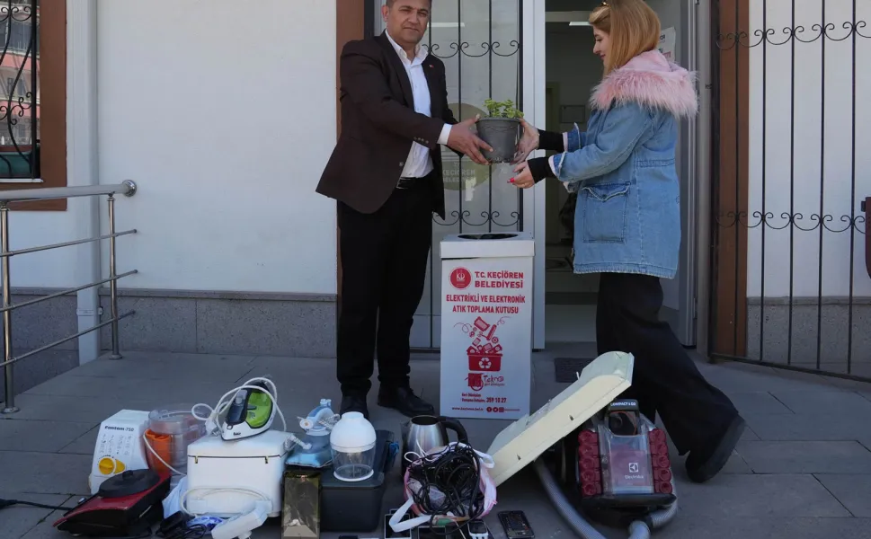 Ankara Keçiören'de elektronik atık kampanyasına yoğun ilgi