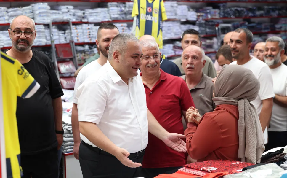 Başkan Özarslan'dan Osmanlı Halk Pazarı esnafına ziyaret
