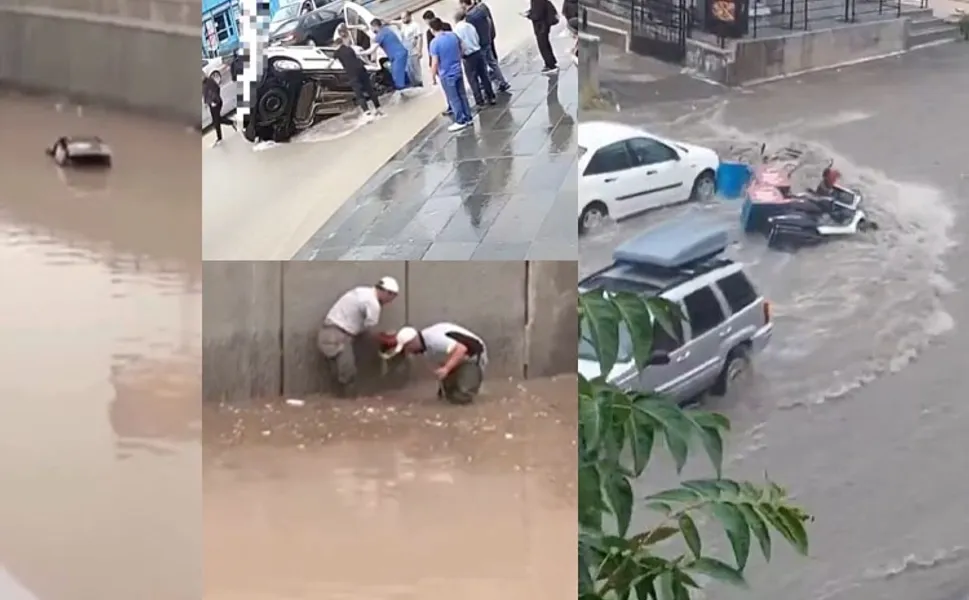 Sel Ankara'yı yuttu! Batçıklar kapandı, araçlar suya gömüldü