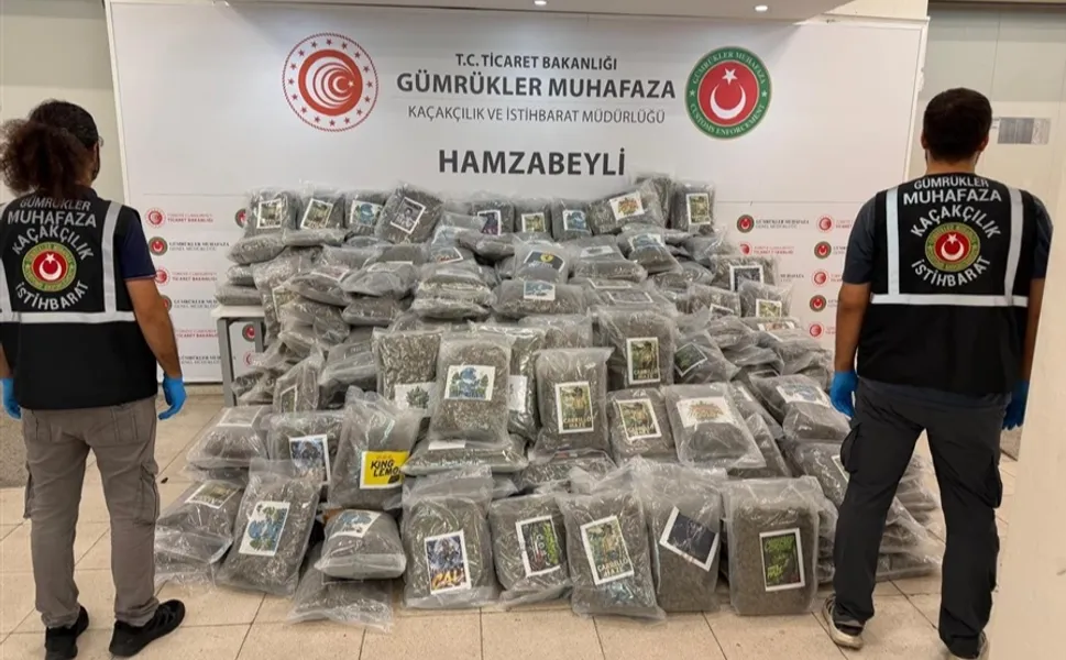 Gümrük'te uyuşturucu kaçakçılığına darbe! Hamzabeyli'de 288 kilo esrar ele geçirildi