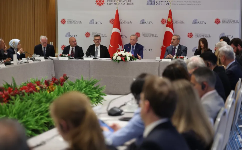 Cumhurbaşkanı Erdoğan, New York'ta ABD'li düşünce kuruluşu temsilcileriyle buluştu