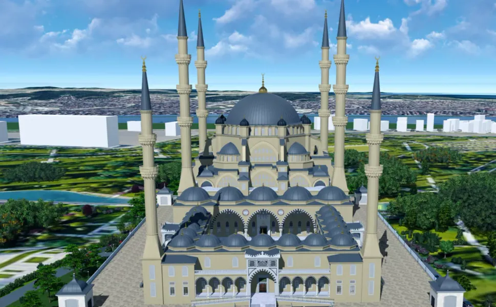 Gebze Millet Bahçesi Camii yükseliyor